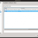 Available Updates Sites in Aptana